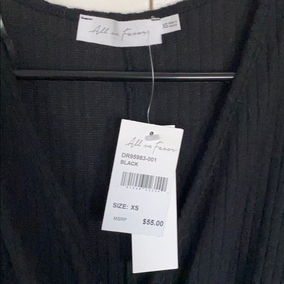 Cozy black, long sleeve knit dress. - Picture 2 of 3